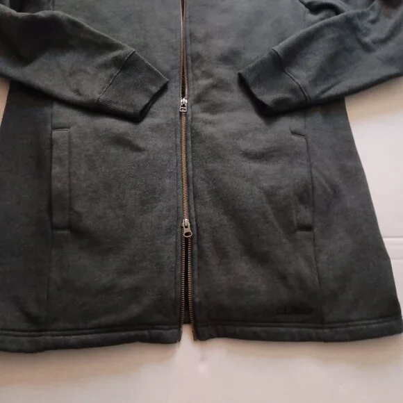 L.L. Bean 1912 Sherpa-Lined Full-Zip Long Sweatshirt Charcoal Women’s Size M - Picture 6 of 16